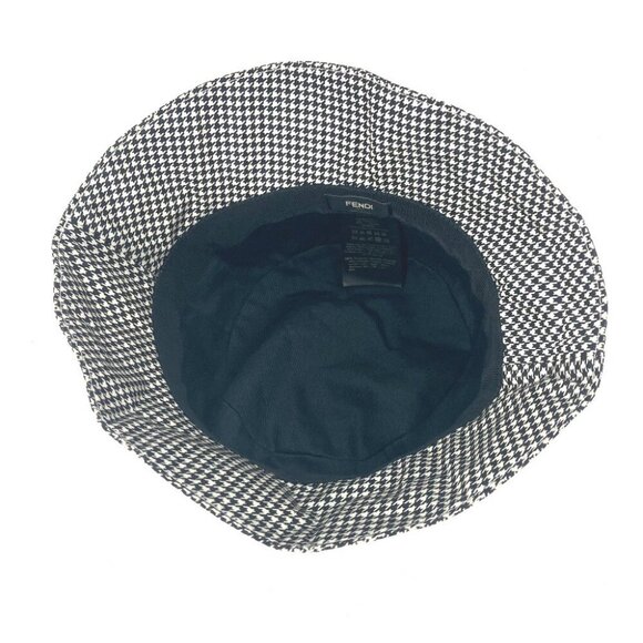 FENDI FXQ801 Houndstooth hat bucket hat bob hat Nylon Black/White main image 6